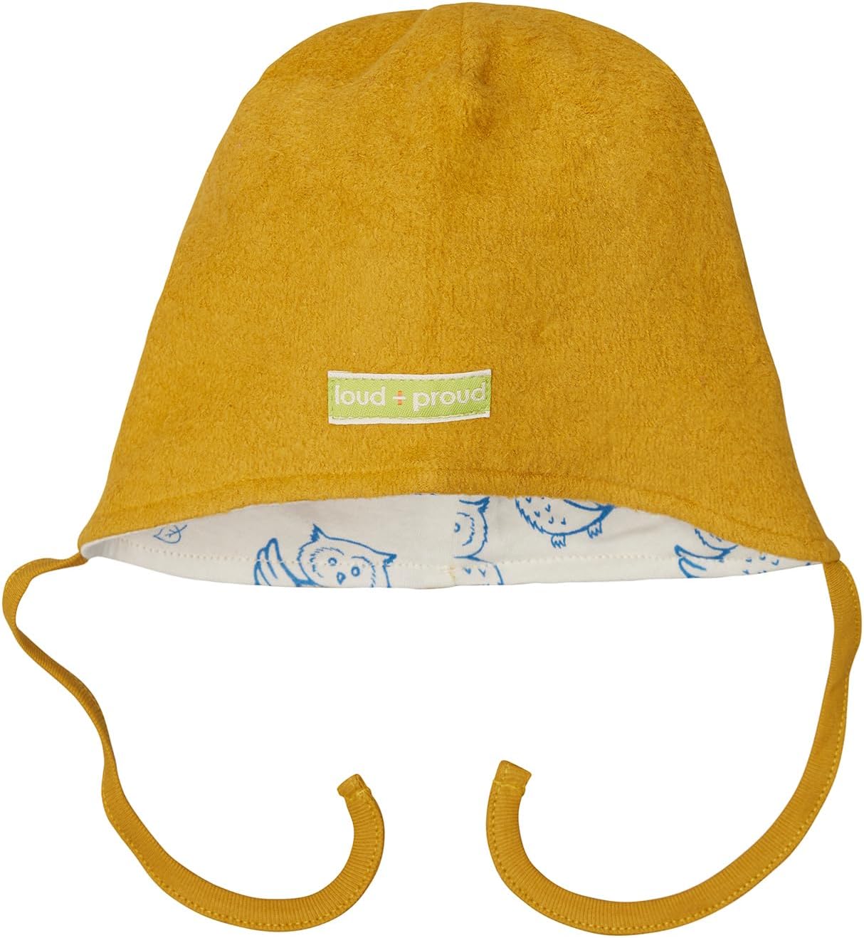 Detalle de loud + proud Unisex Kinder-Wendemütze aus Baumwoll-Fleece (GOTS-zertifiziert)