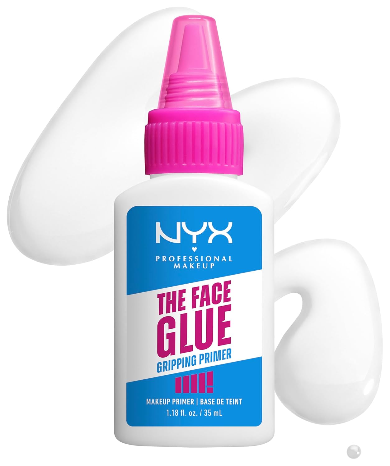 Detalle de NYX Professional Makeup The Face Glue Gripping Primer – feuchtigkeitsspendender Gripping Primer für bis zu 24 Stunden, 35 ml