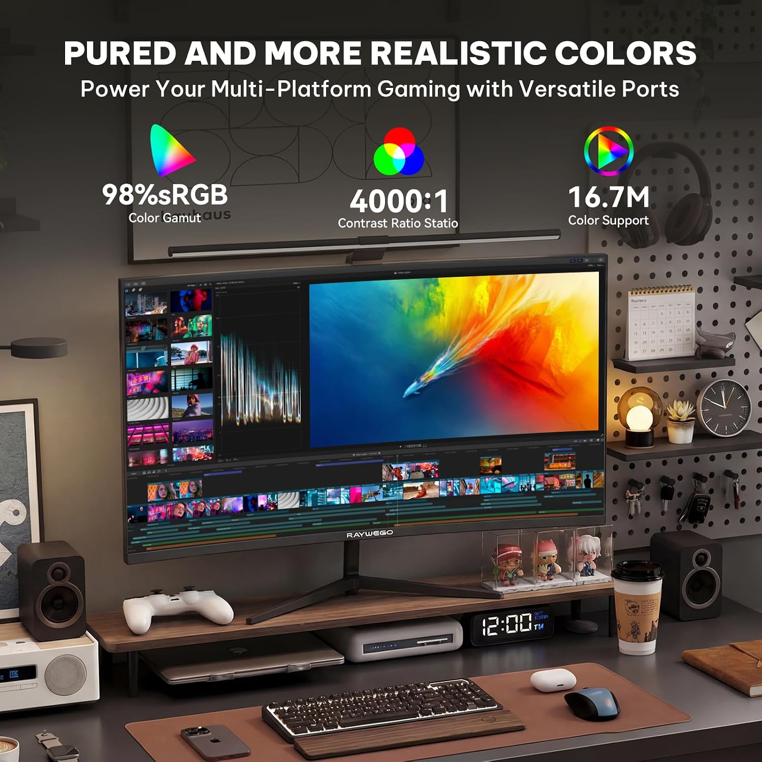 Thumbnail 4 de Raywego 34 Inch Ultrawide Monitor 3440×1440