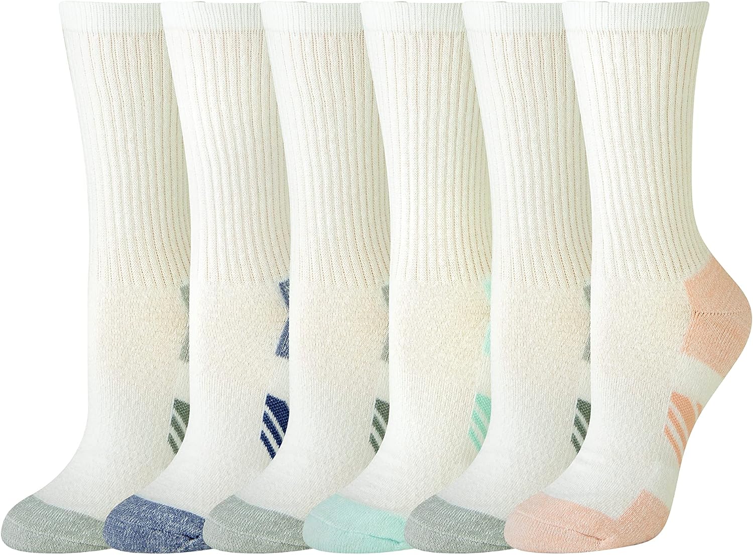 Detalle 1 de Amazon Essentials Calcetines deportivos 6 pares, talla 36-39