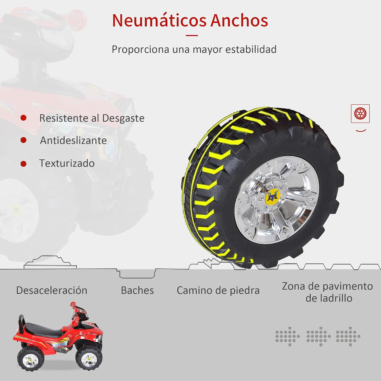 Detalle 2 de HOMCOM Quad Correpasillos 60x38x42cm