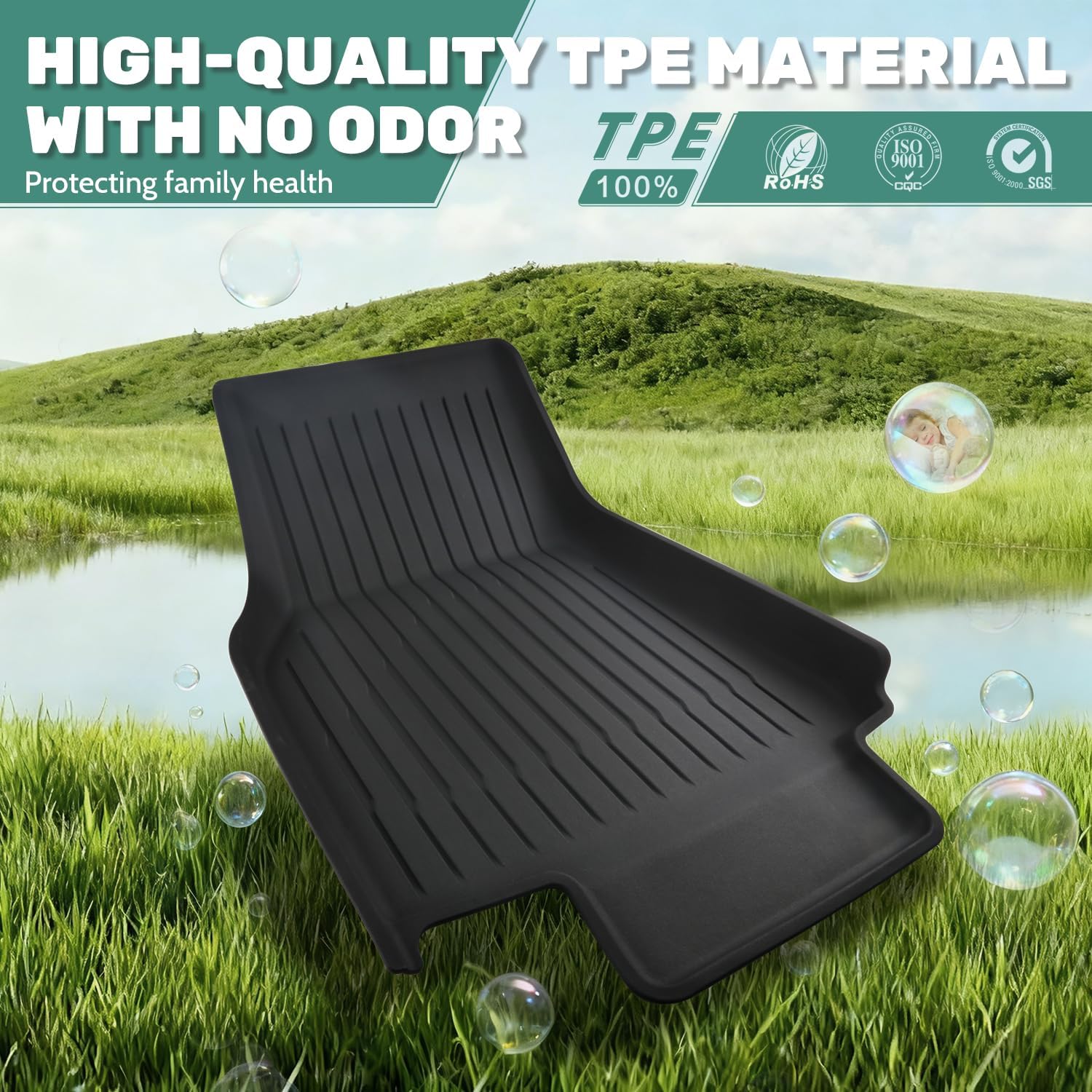 Thumbnail 6 de WUTGHUI TPE Floor Mats (Model Y Juniper) All-Weather Full Set — 7-piece
