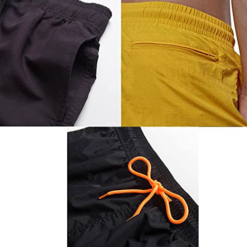 Thumbnail 4 de Ougelebo Badehose Herren Badeshorts mit Reißverschlusstasche – 2 Seitentaschen + Gesäßtasche
