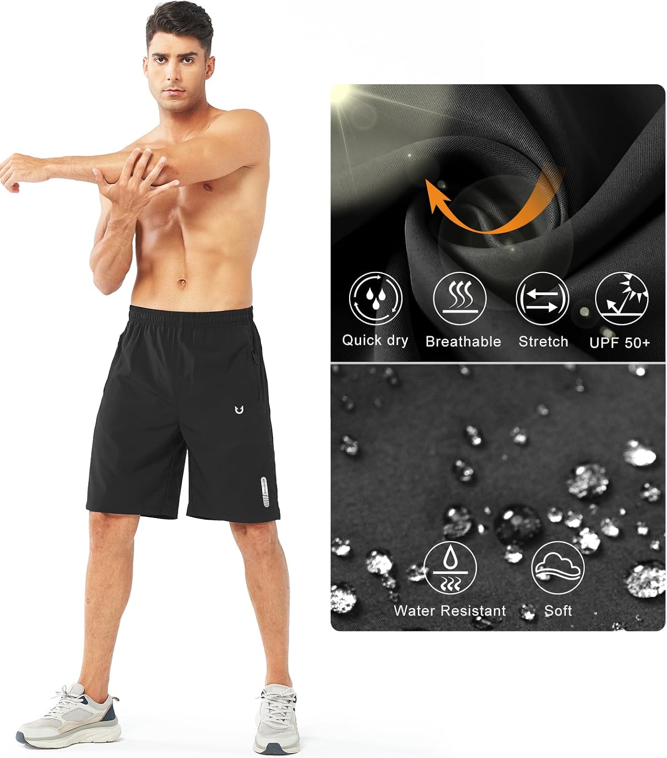 Detalle de NORTHYARD Men's Athletic Running Shorts 7