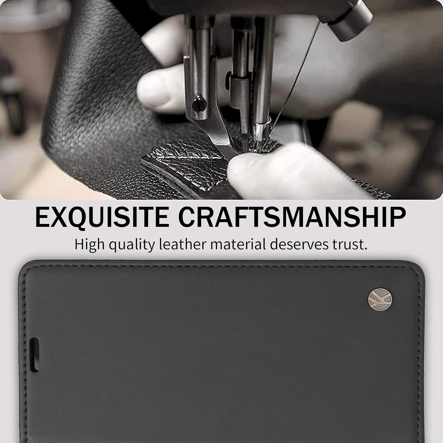 Thumbnail 1 de Migexxkj Handyhülle für iPhone 16 (6,1") mit Klappfunktion, Kartenfächern, Magnetverschluss und Ständer – Schwarz