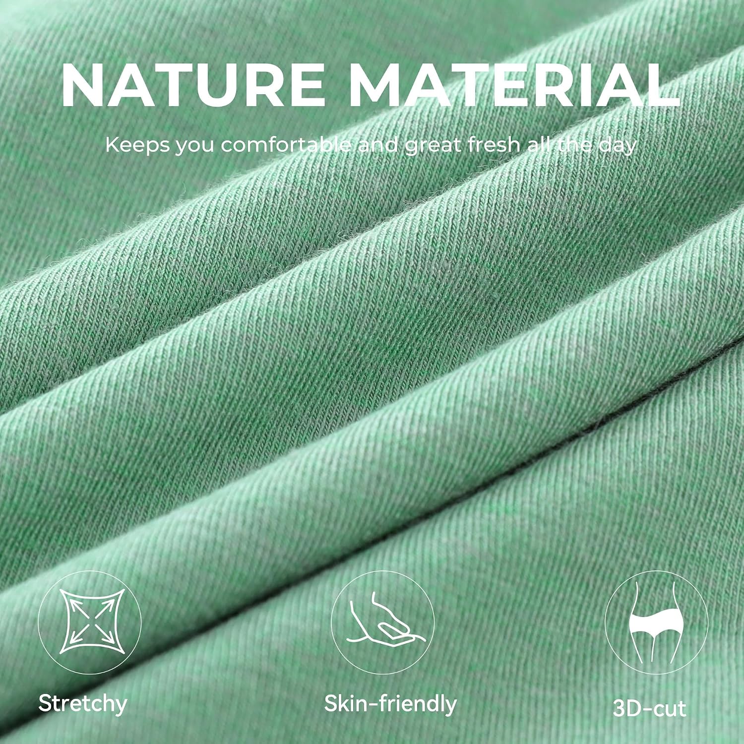 Thumbnail 1 de BAMBOO COOL Womens Seamless Boyshorts Underwear (Mid Rise) – Breathable Stretch 5-Pack