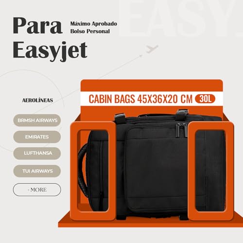 Detalle de ZHXX Mochila de cabina 30L 45x36x20