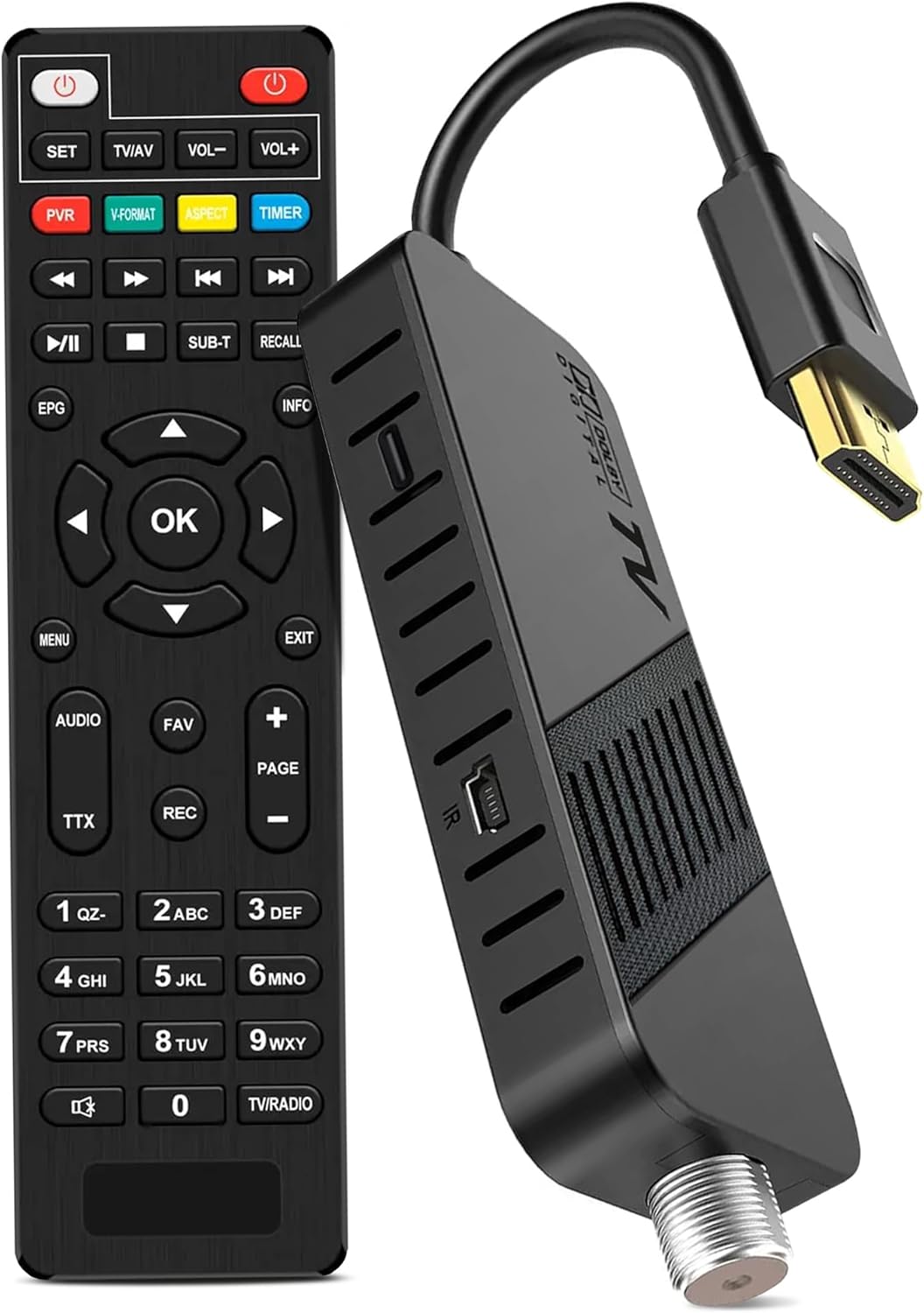 Detalle de LEYF DVB-S2 Sat Receiver: Mini-Stick für verstecktes TV-Erlebnis mit Vorinstallation