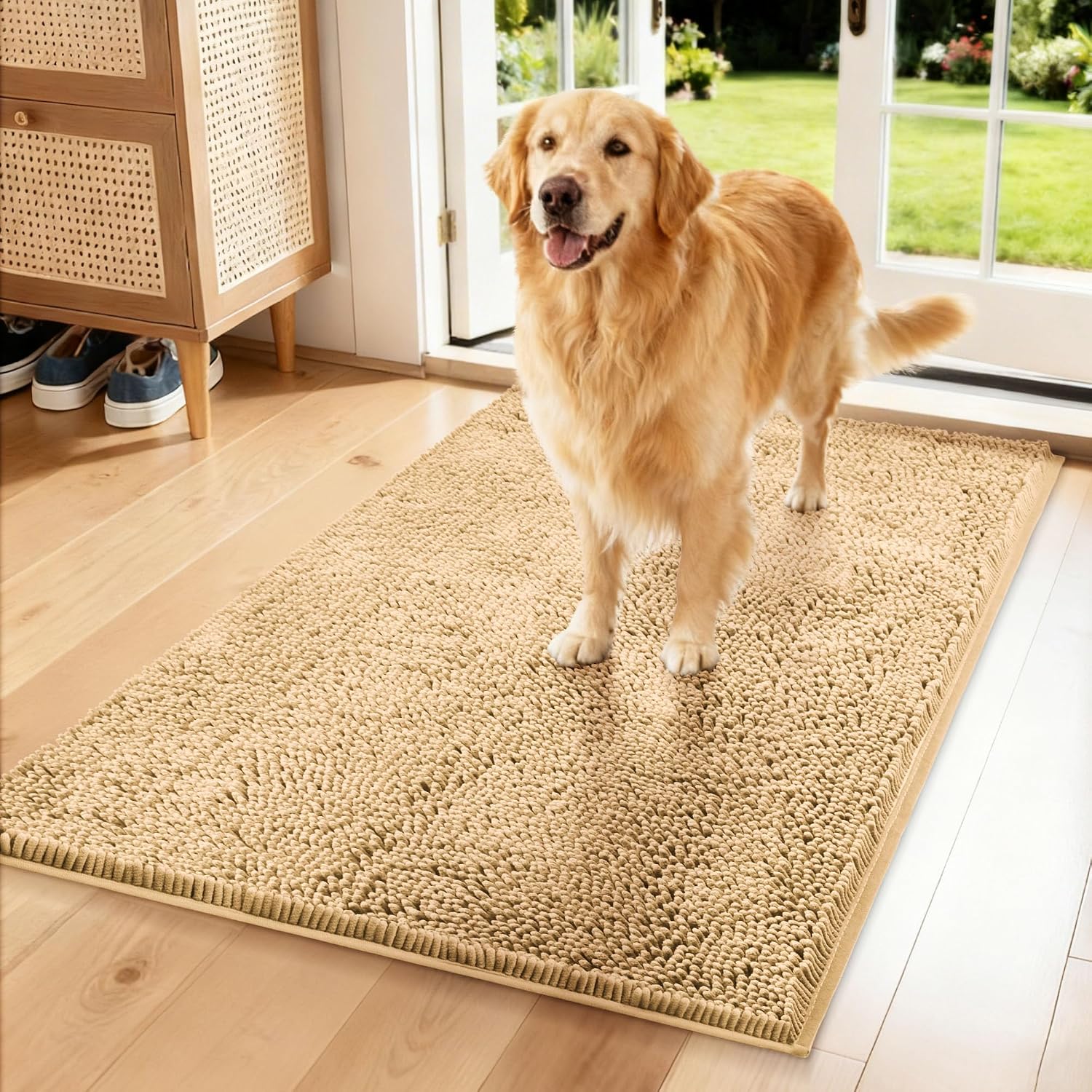 Detalle de Naturei Chenille Front Door Mat 72" x 36