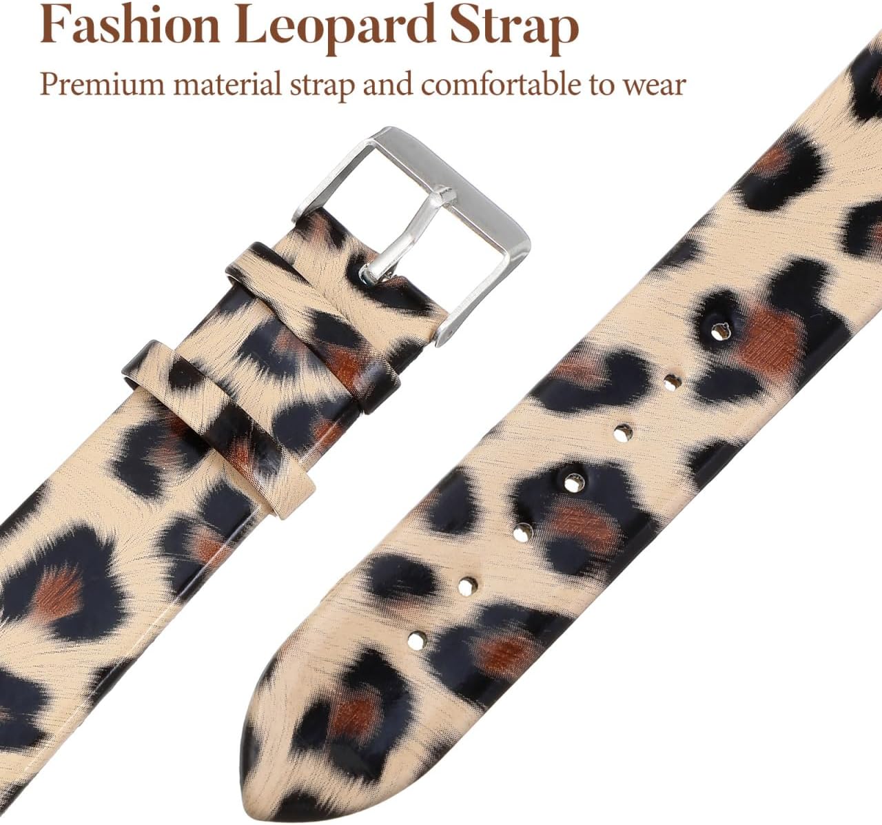 Detalle de Hemobllo Damen-Armbanduhr mit Katzen- und Leopardenmotiv – Quarz-Uhr im Kawaii-Stil