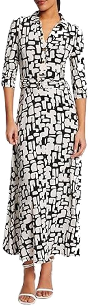 Detalle de Morgan 231-rlilo Robe Femme – Robe longue évasée imprimé abstrait