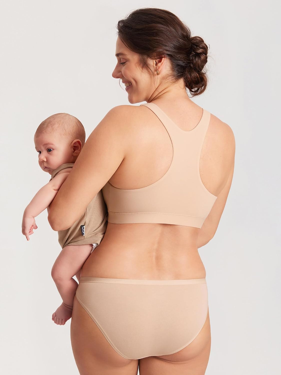 Detalle de MOMANDA Still-BH ohne Bügel Soft Racerback (Seamless Bralette) für Schwangerschaft & Stillzeit