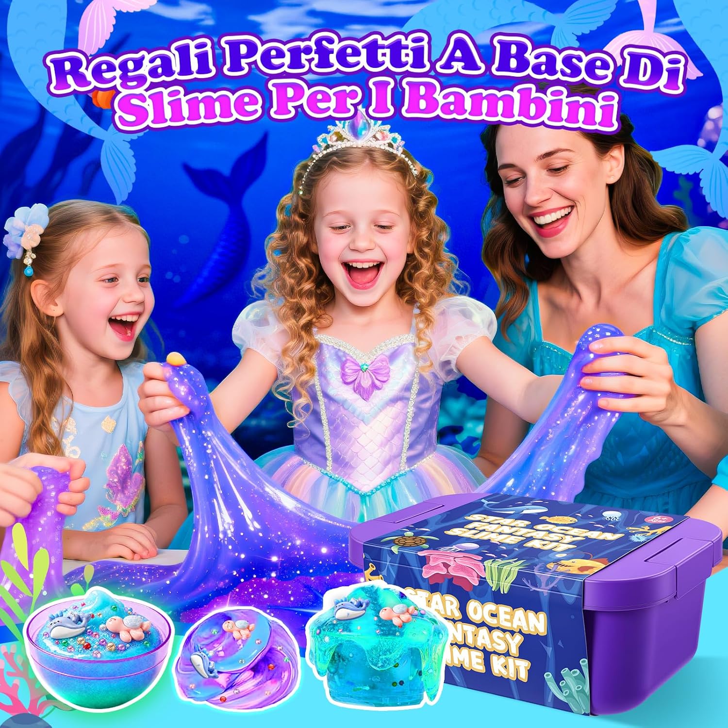Thumbnail 6 de iKidiki Slime Kit Oceano Galaxy 11 pezzi