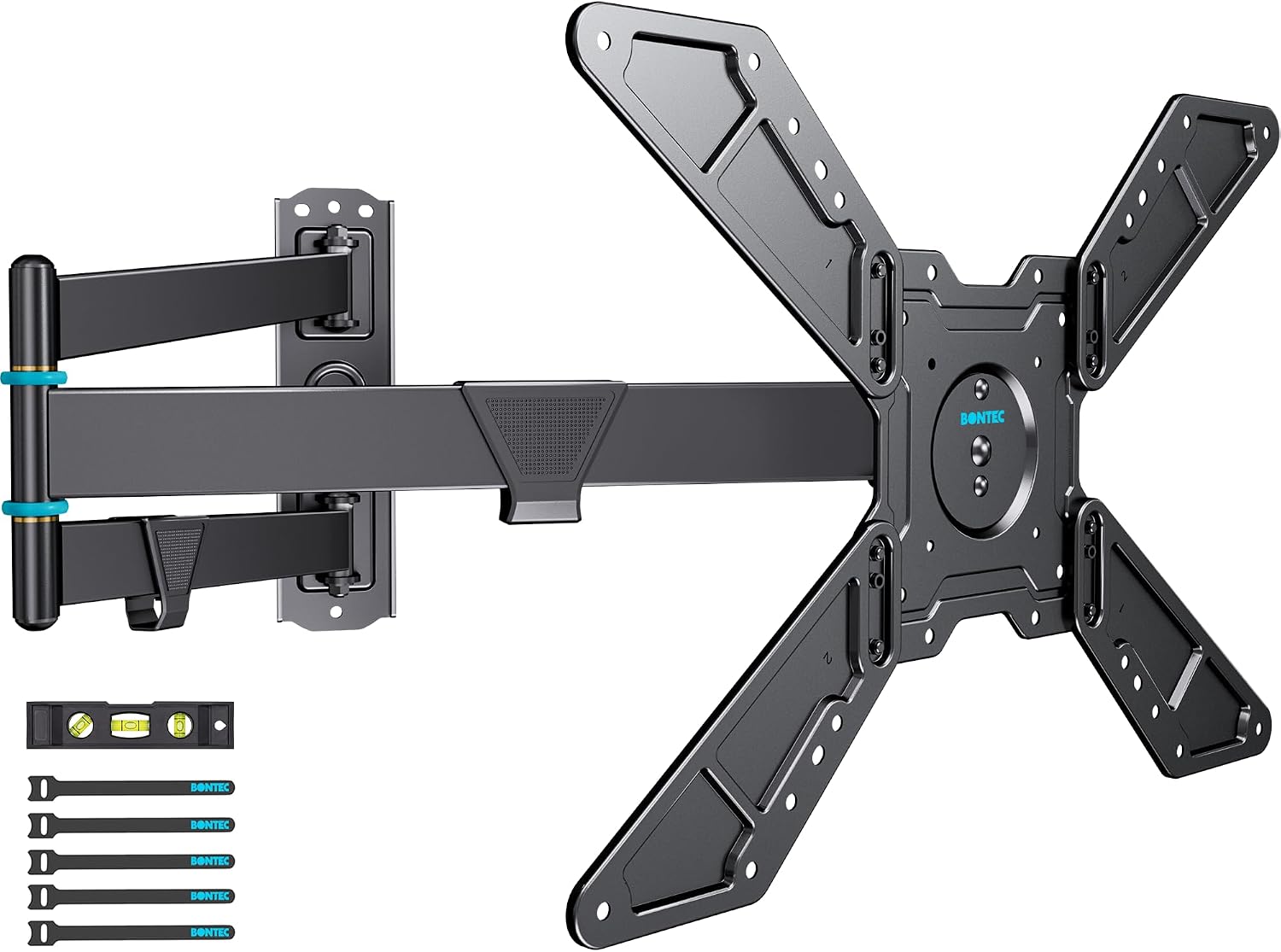 Detalle de BONTEC TV Wall Bracket with 838mm Long Arm — Full Motion Corner Mount for 32–75 inch TVs