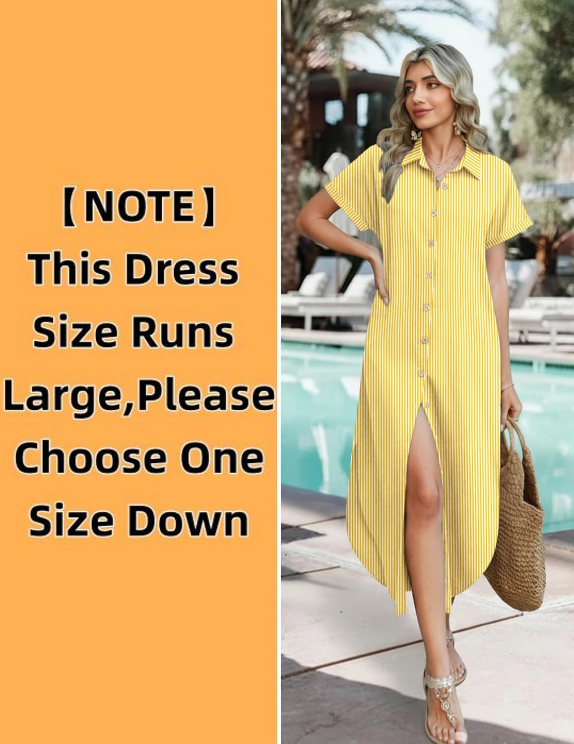 Detalle 2 de Zeagoo Women Dress Cover Up Button 49% Viscose