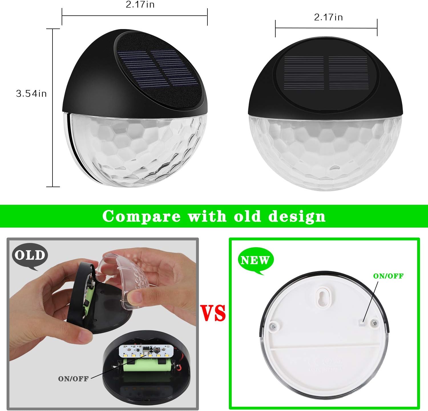 Thumbnail 2 de KMASHI Solar Fence Lights Warm White 8-Pack