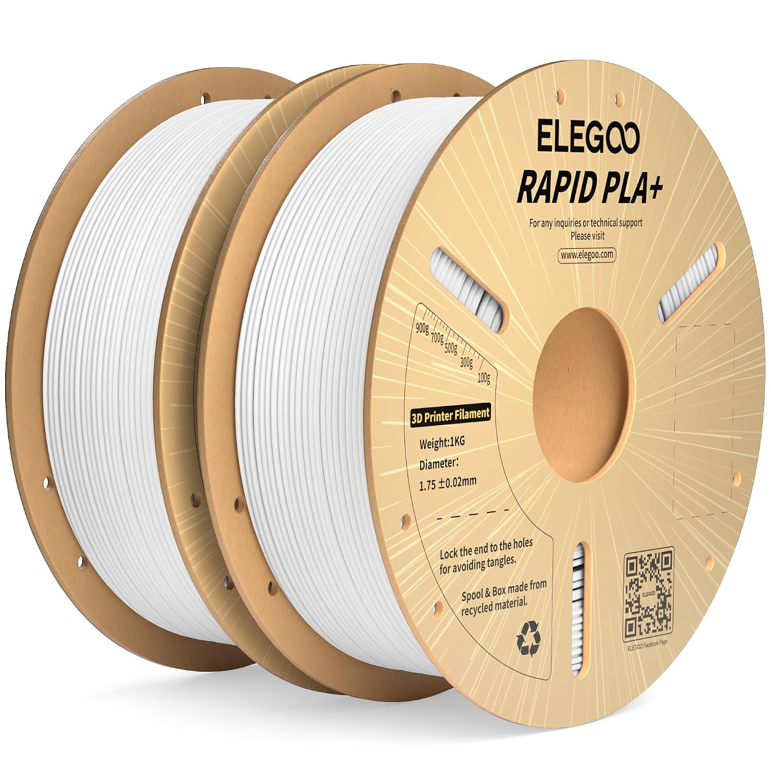Detalle de Rapid PLA Plus Filament 1.75mm White 2kg