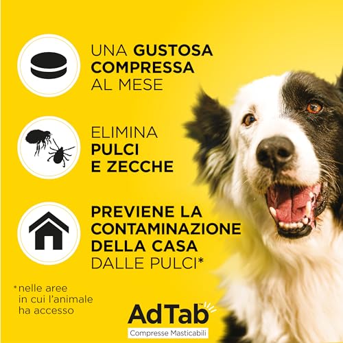 Detalle de AdTab 3 Compresse Masticabili per Cani 900 mg (22-45 Kg) – Contro pulci e zecche, gusto carne