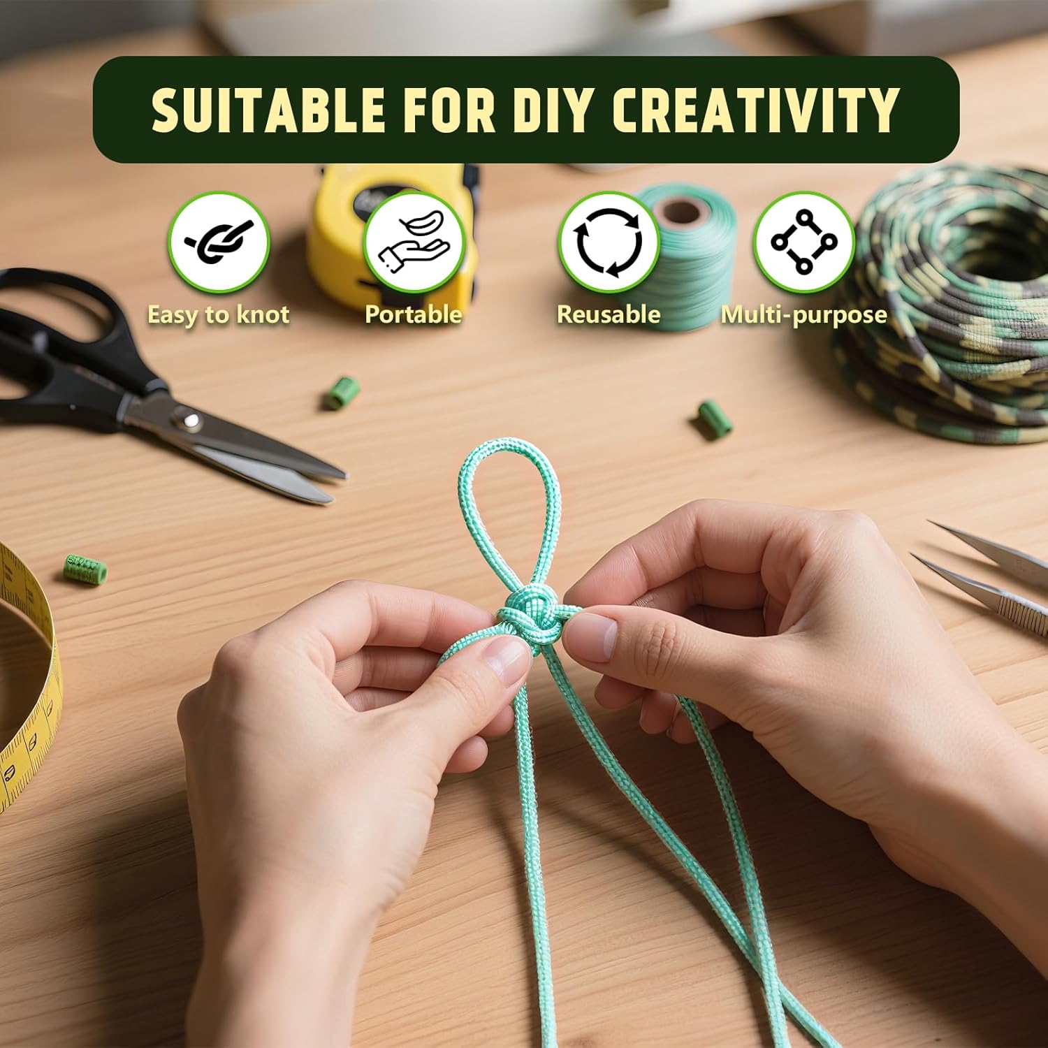 Thumbnail 4 de Cozary Paracord 4mm 98ft set 5 colori