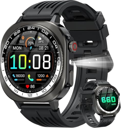 Detalle de Reloj Inteligente UAUE Hombre GPS Militar con AMOLED 1.43" y baterías de larga duración