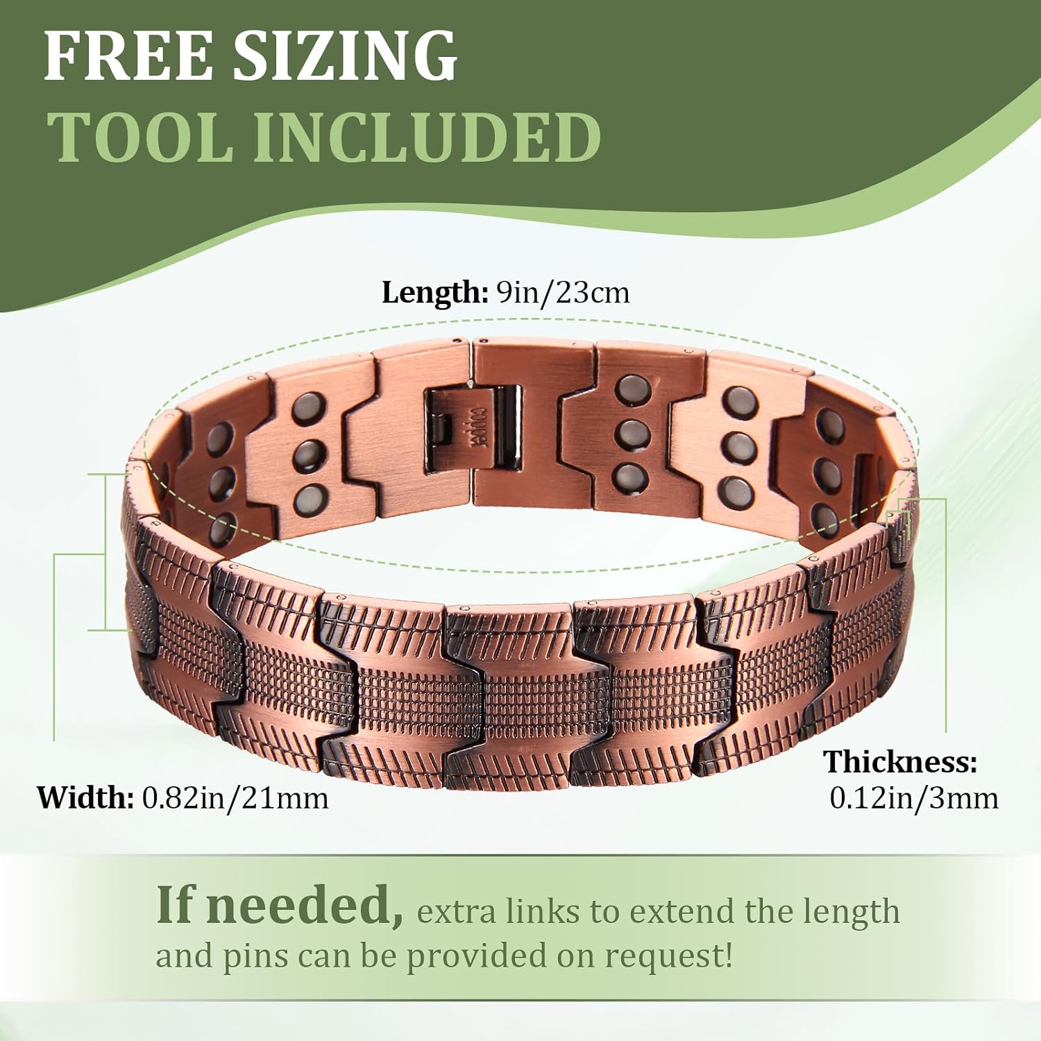 Thumbnail 1 de MagEnergy 99.9% Copper Magnetic Bracelet for Men