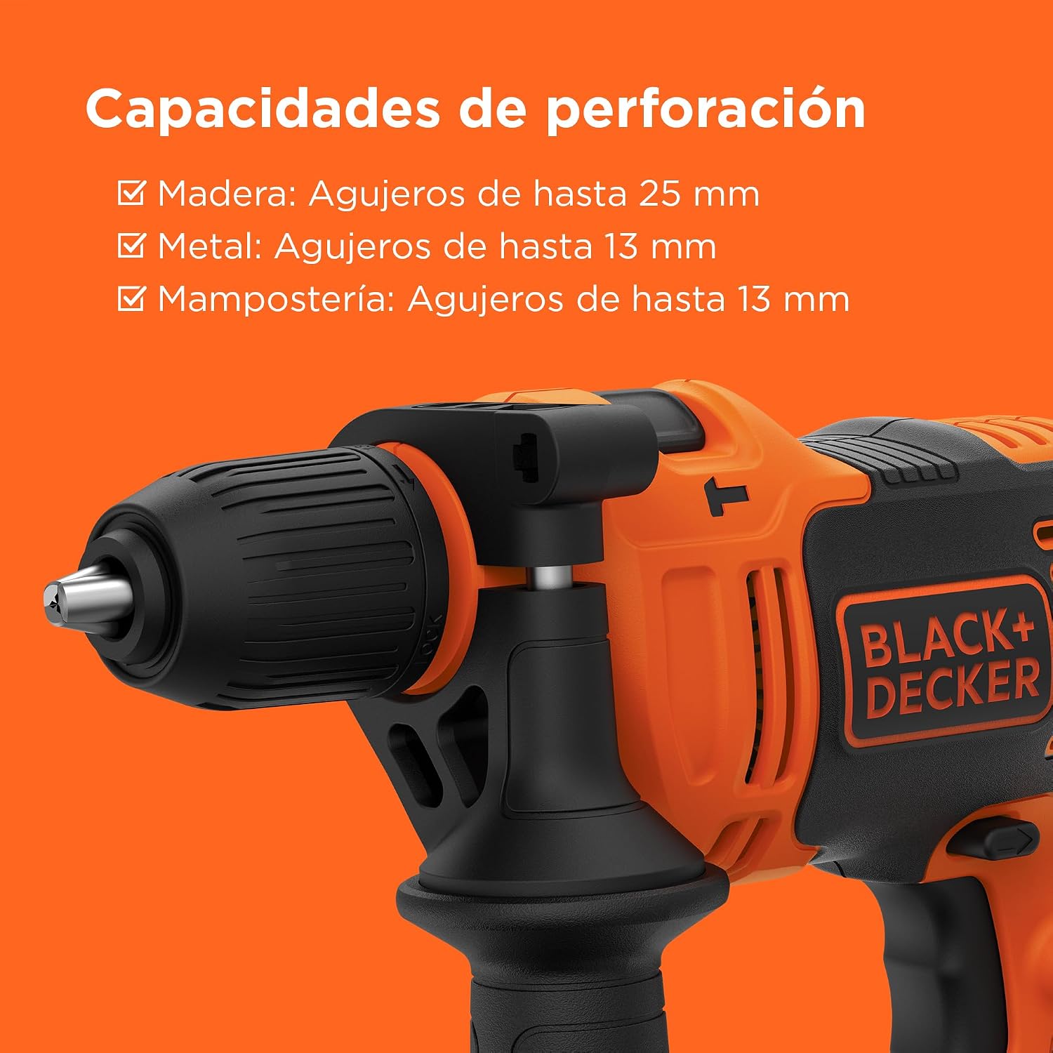 Detalle 2 de Black+Decker BEH710K-QS Taladro percutor 710 W