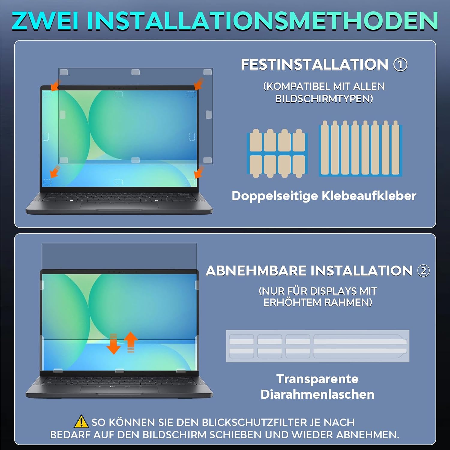Thumbnail 5 de Sichtschutzfolie für Laptop 15,6 Zoll