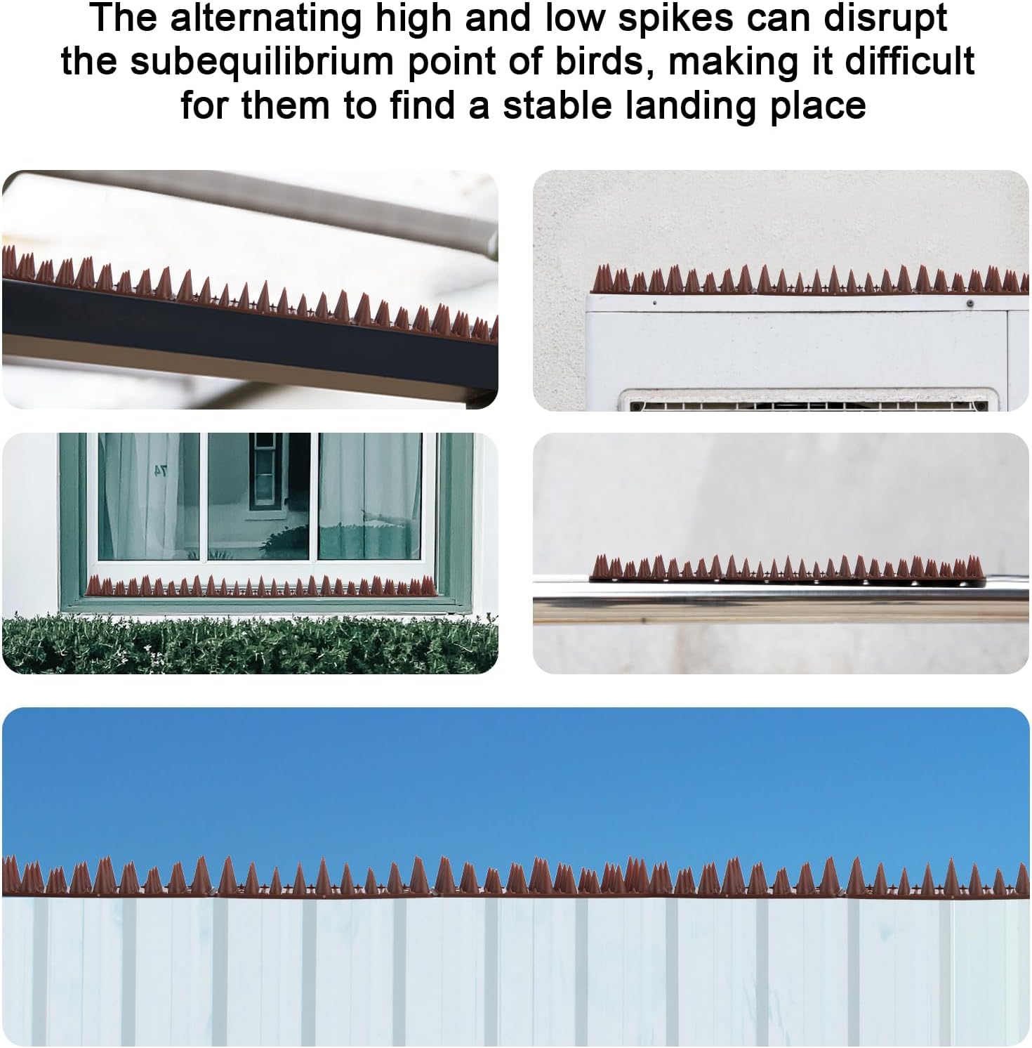 Detalle de OFFO Bird Spikes 30cm pigeon fence deterrent