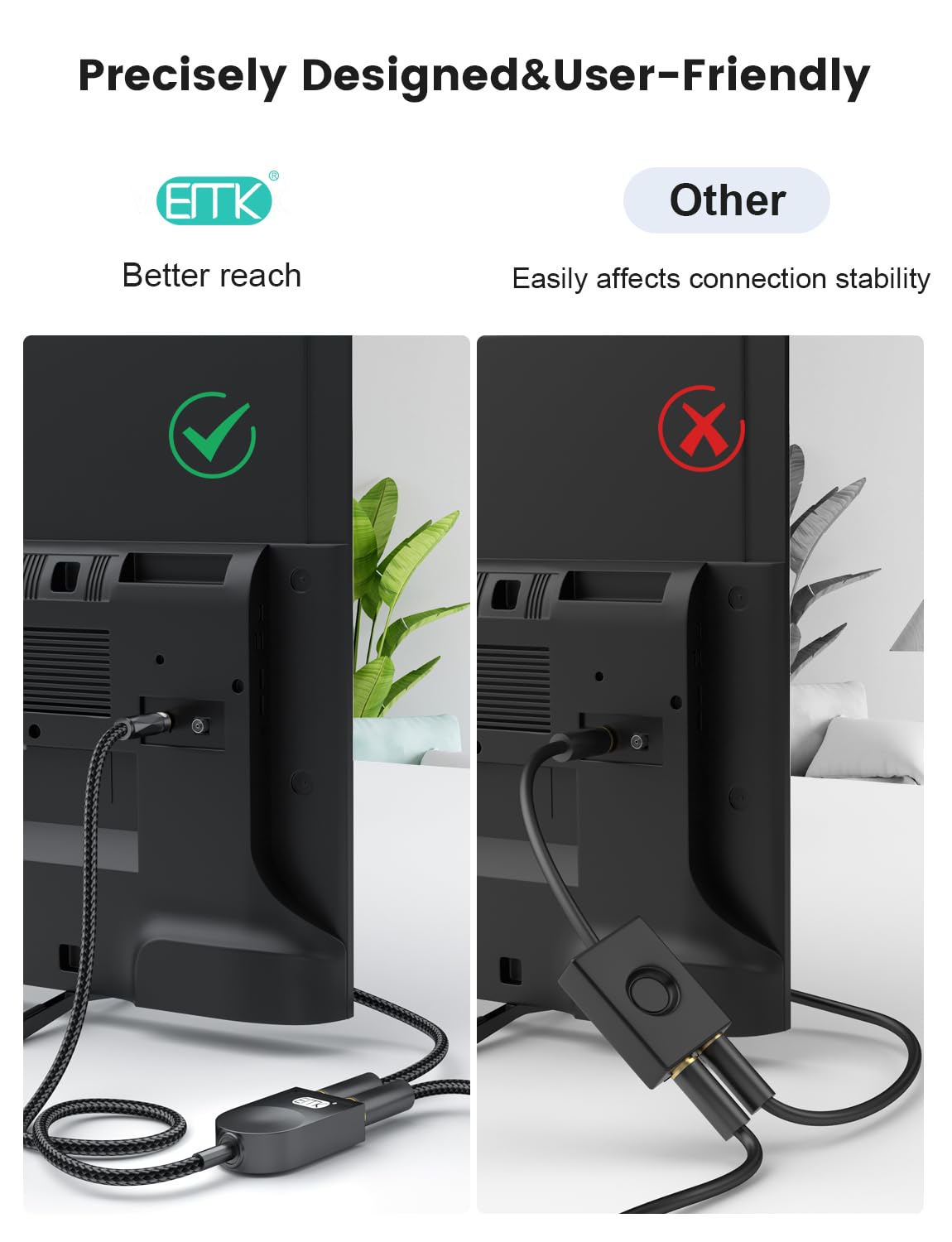 Detalle de EMK Optical Splitter 1x2: Reliable Toslink Split for Home Theatre