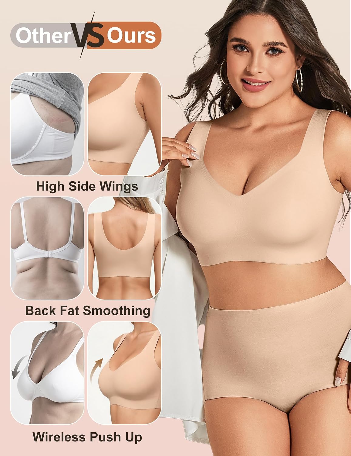 Detalle de Wireless Pullover Bra with Wide Straps