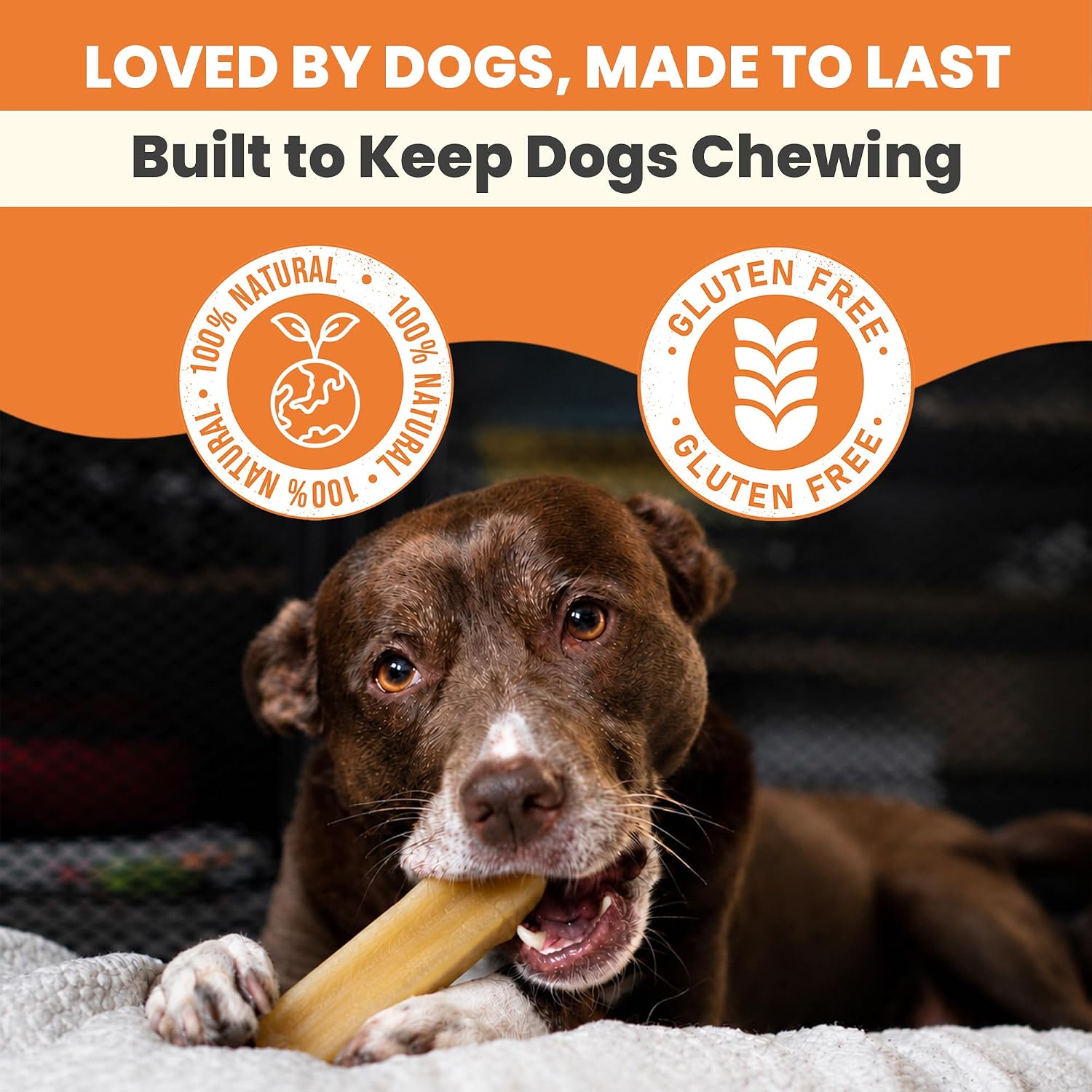 Detalle de The Safe Dog Chew Company Large Himalayan Yak Cheese Chews, 4-Count