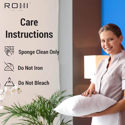 Thumbnail 6 de Rohi Set of 4 Hypoallergenic Cushion Pads 45x45 cm (18x18 in) – White Polyester Squares