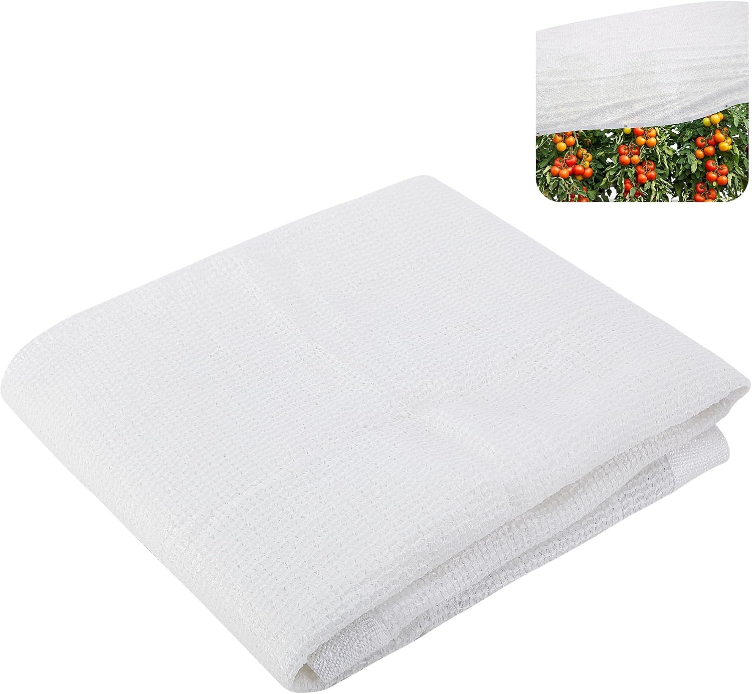 Detalle de Mizelu BS-1X2M-White-Plant-Shade-1Pc Plant Shade Cloth, White PE, 6.6 x 3.3 Ft