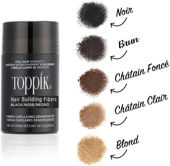Detalle de TOPPIK Fibres capillaires densifiantes à la kératine (Blond) – fibres pour racines, ligne frontale et barbe