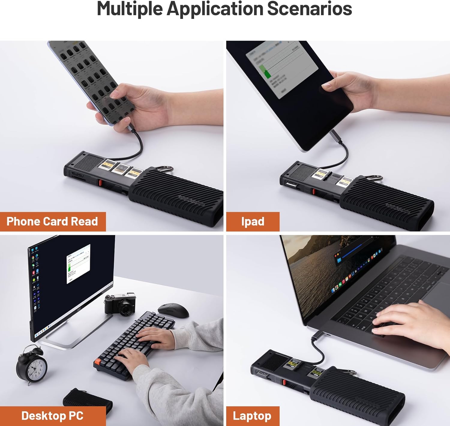 Thumbnail 5 de PGYTECH CFexpress Typ B/SD/Micro-SD Kartenleser (USB 3.2 Gen 2, 10 Gbps) mit Dual-Slot & IP54-Gehäuse