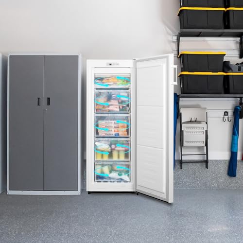 Detalle de Cecotec Congelador Vertical Bolero 155L No Frost - Puerta Reversible y Alarma