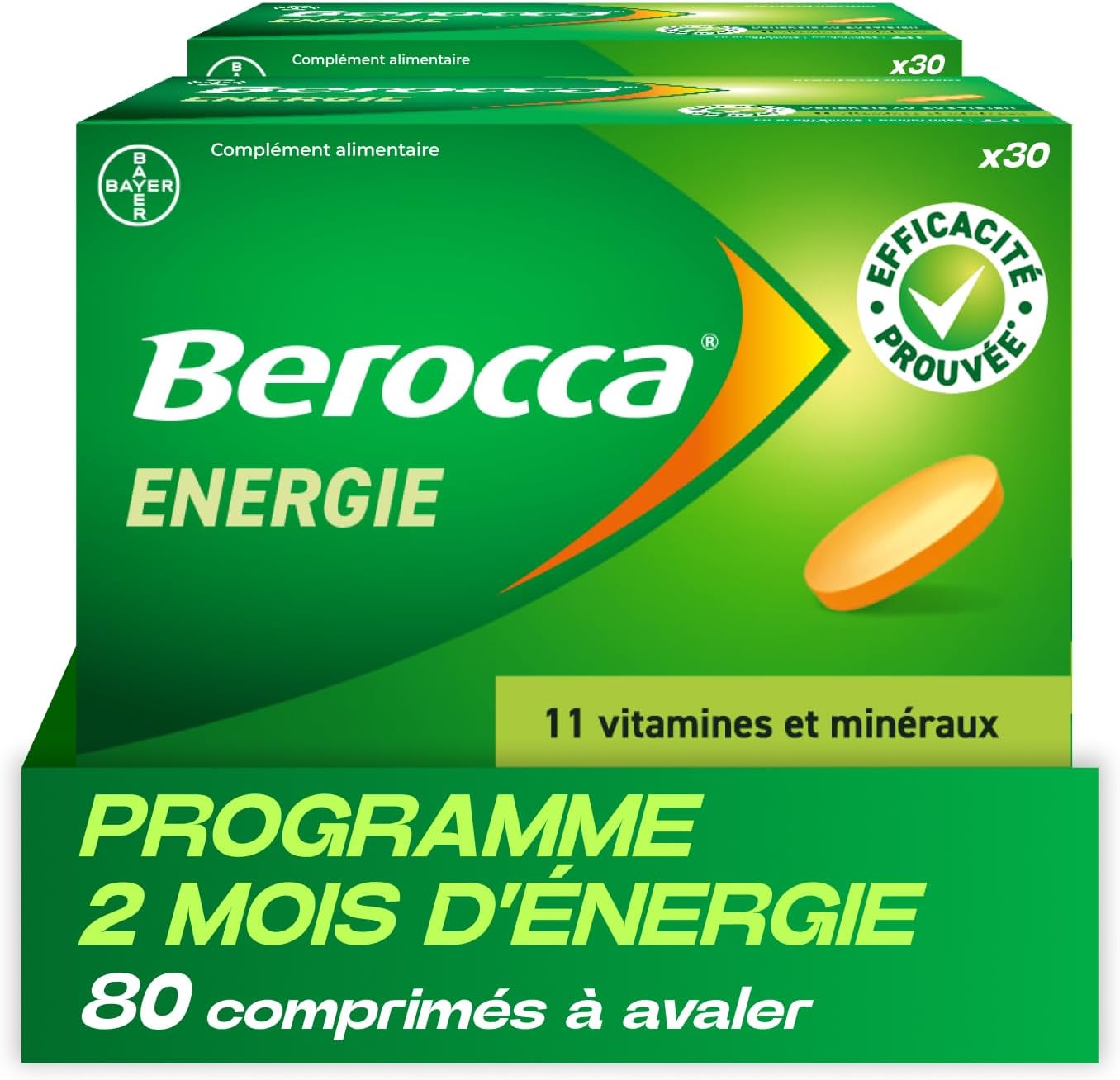 Detalle de Berocca® Energie complément alimentaire 2x40 cps 💊