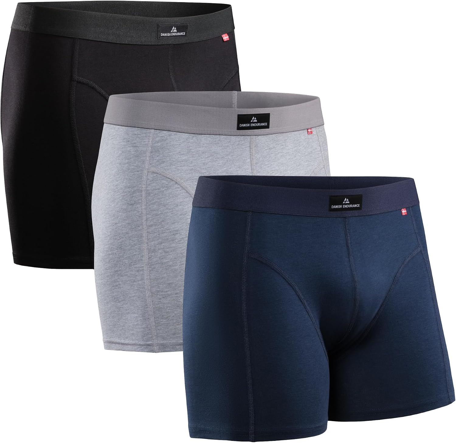 Thumbnail 6 de DANISH ENDURANCE Boxer uomo in cotone elasticizzato, confezione da 3
