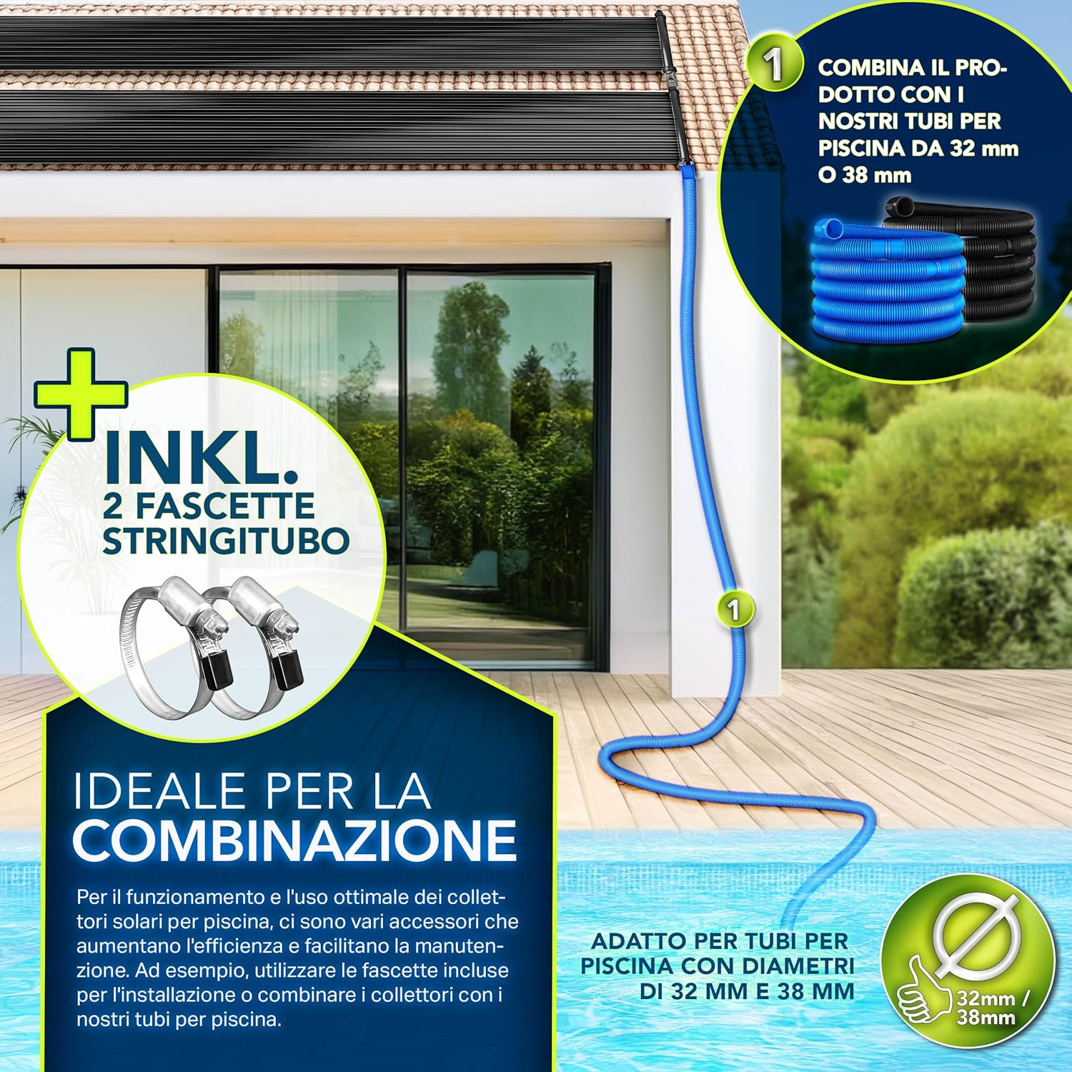 Thumbnail 5 de tillvex Pannello Solare 60×600 cm per Piscina