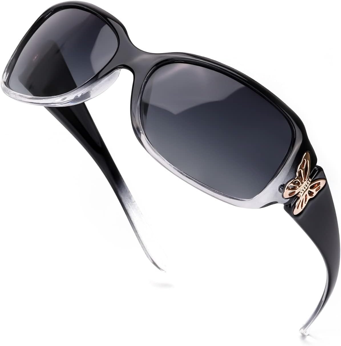 Detalle de LVIOE Polarised Sunglasses Womens Oversized – Large Butterfly Frame with UV Protection (Category 3)
