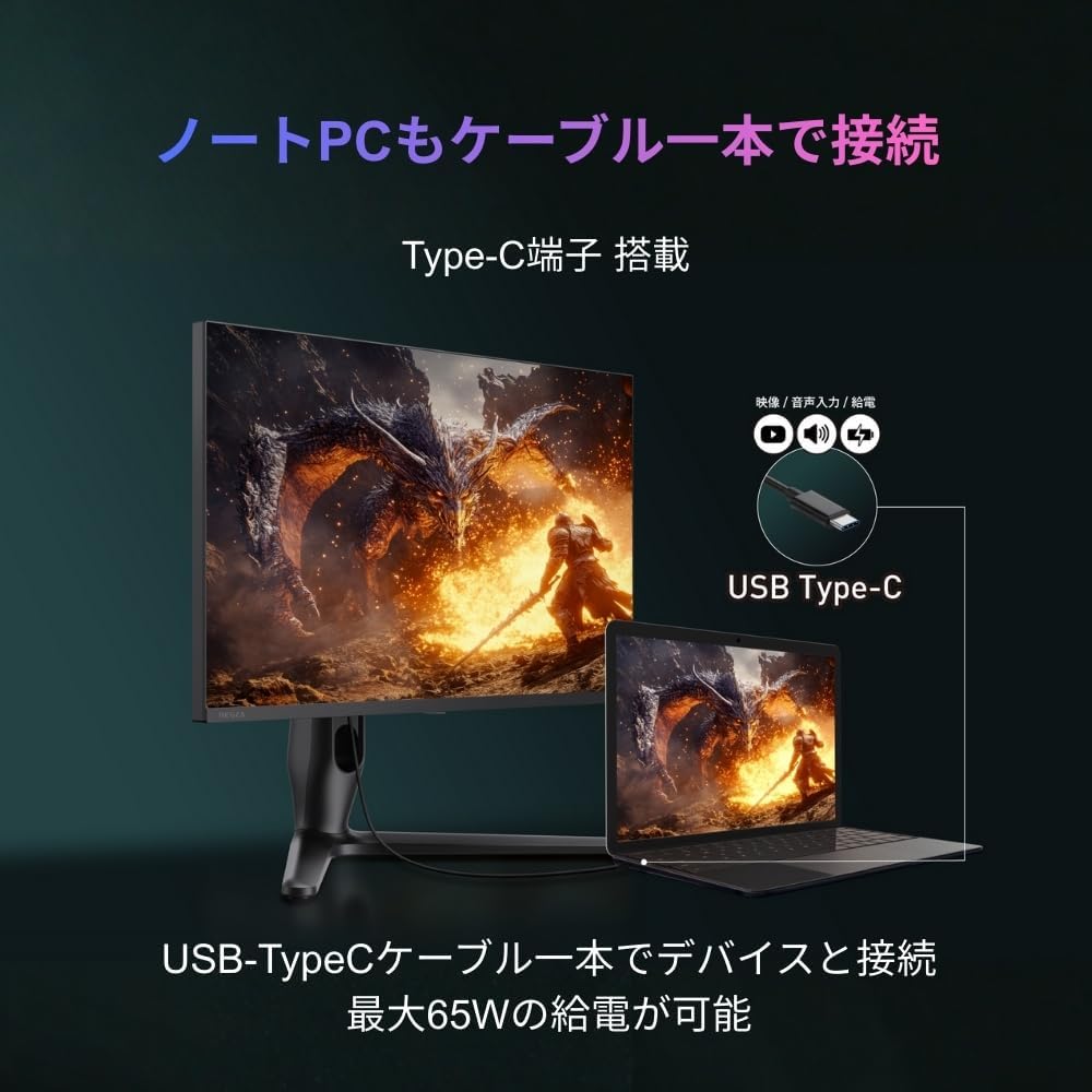Detalle 2 de REGZA RM-G277R 27インチ4K Fast IPSゲーミングモニター、4K 160Hz・フルHD 320Hz対応