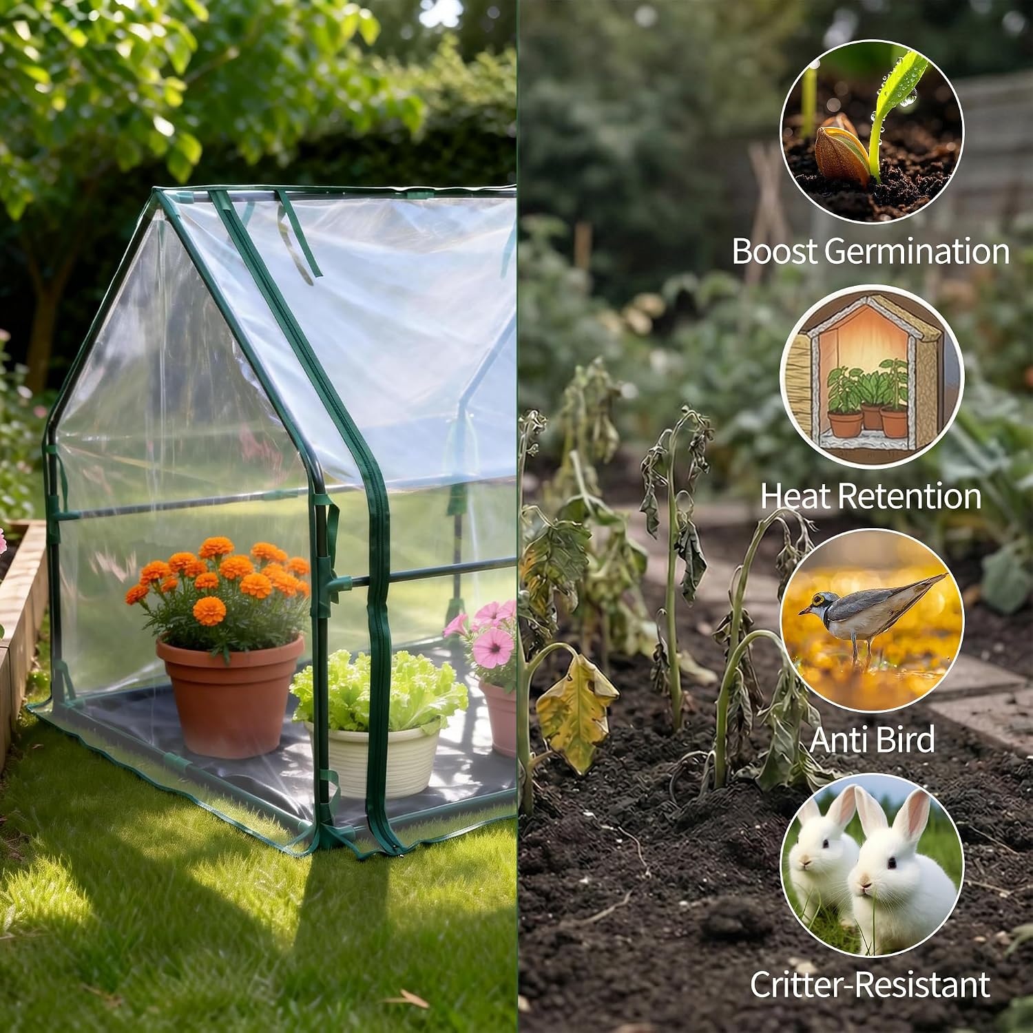 Detalle de PROWORX Mini Greenhouse 36 x 36 x 42 inches