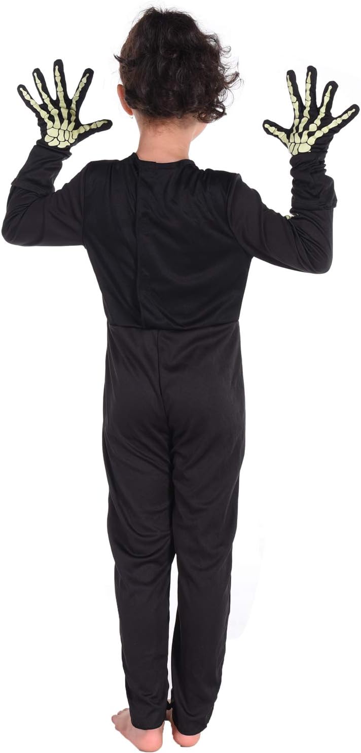 Thumbnail 5 de Besutolife 8T Glow-in-the-Dark Kids Skeleton Halloween Costume with Gloves