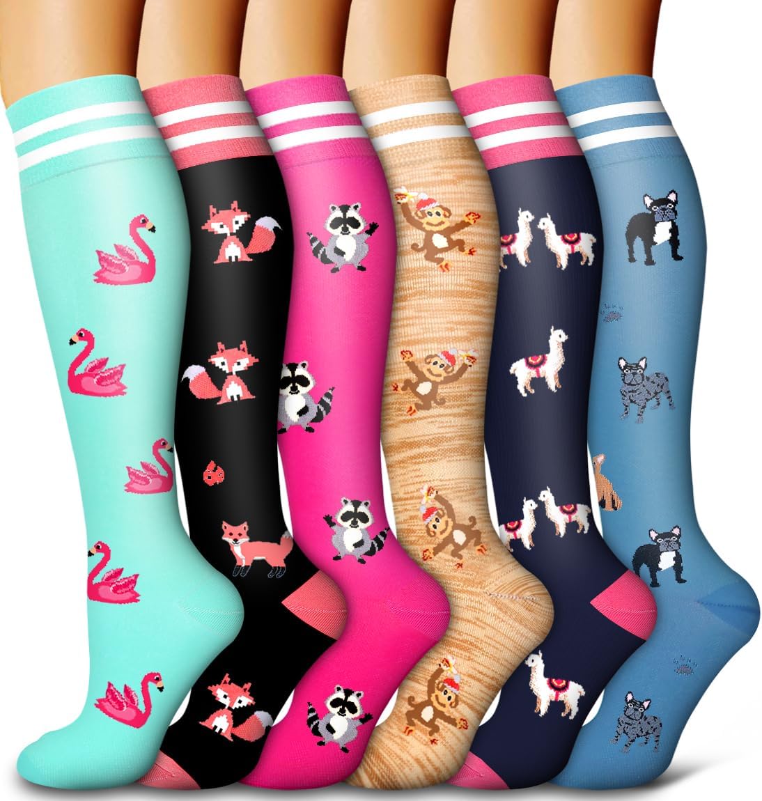 Detalle de Bluemaple Copper Compression Socks, 6-Pair Pack with Graduated Support
