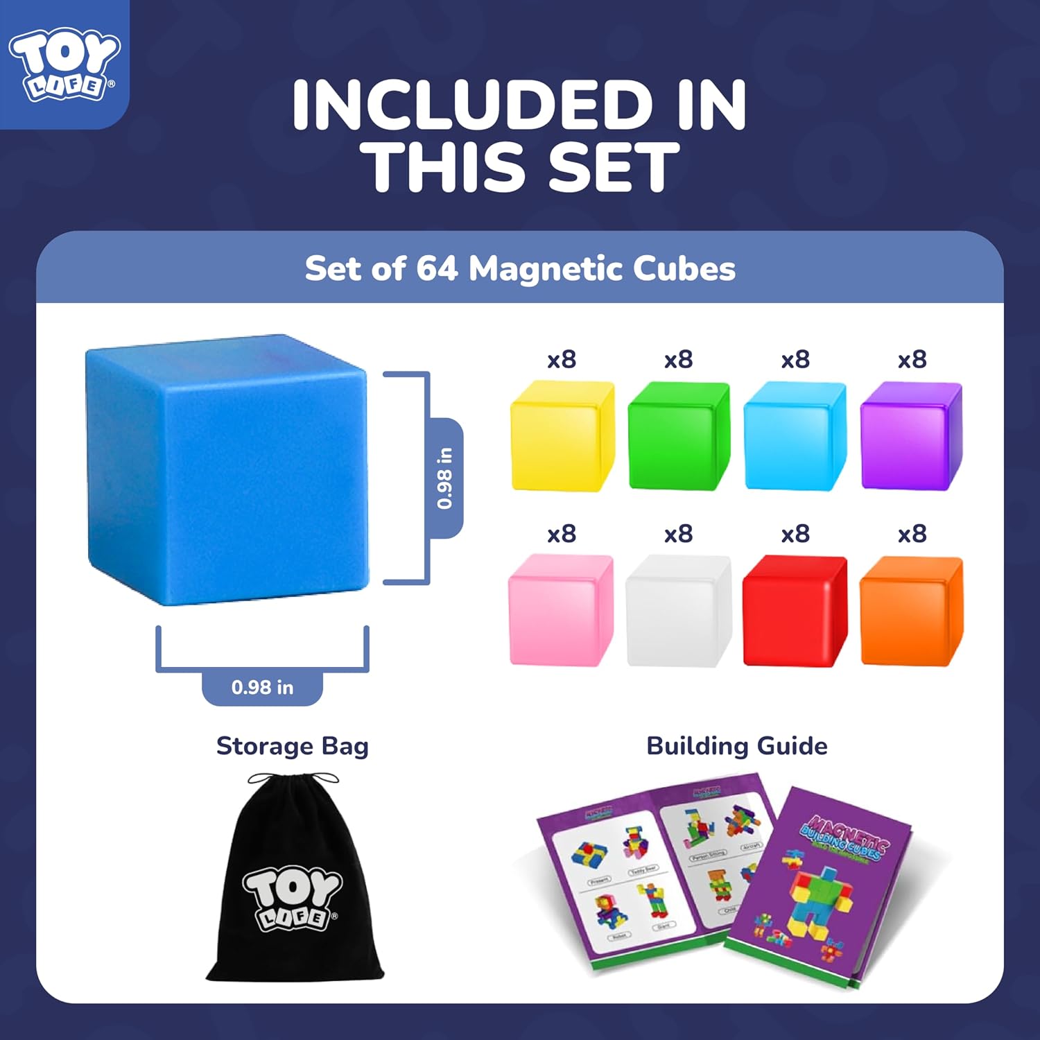 Thumbnail 6 de 64PCS Magnetic Building Blocks Set (Magnet Cubes) for Kids Ages 3–8