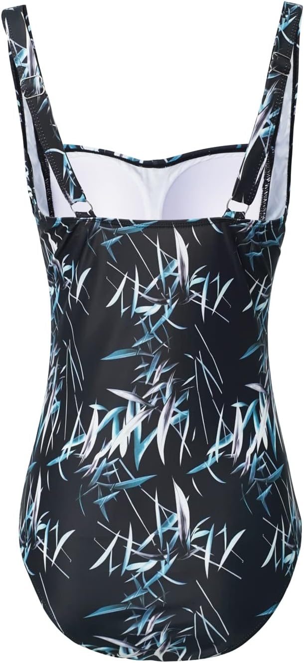 Detalle 2 de Aidotop Women’s One Piece Swimsuit with Tummy Control Ruched Tribal Design