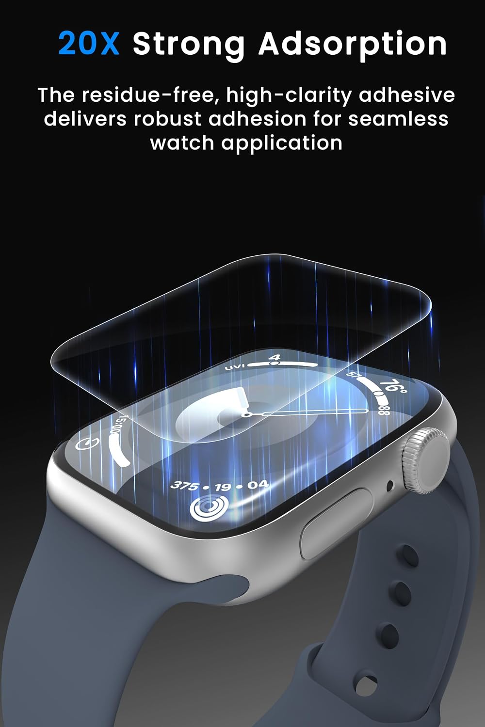 Thumbnail 6 de Yaekea 6 Pack Screen Protector for Apple Watch Series 9/8/7 (41mm) and Series 6/5/4/SE/SE2nd (40mm)