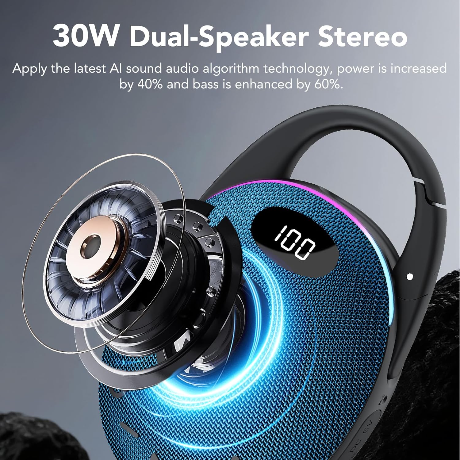 Detalle 2 de Bluetooth Speaker 30W Portable Bluetooth