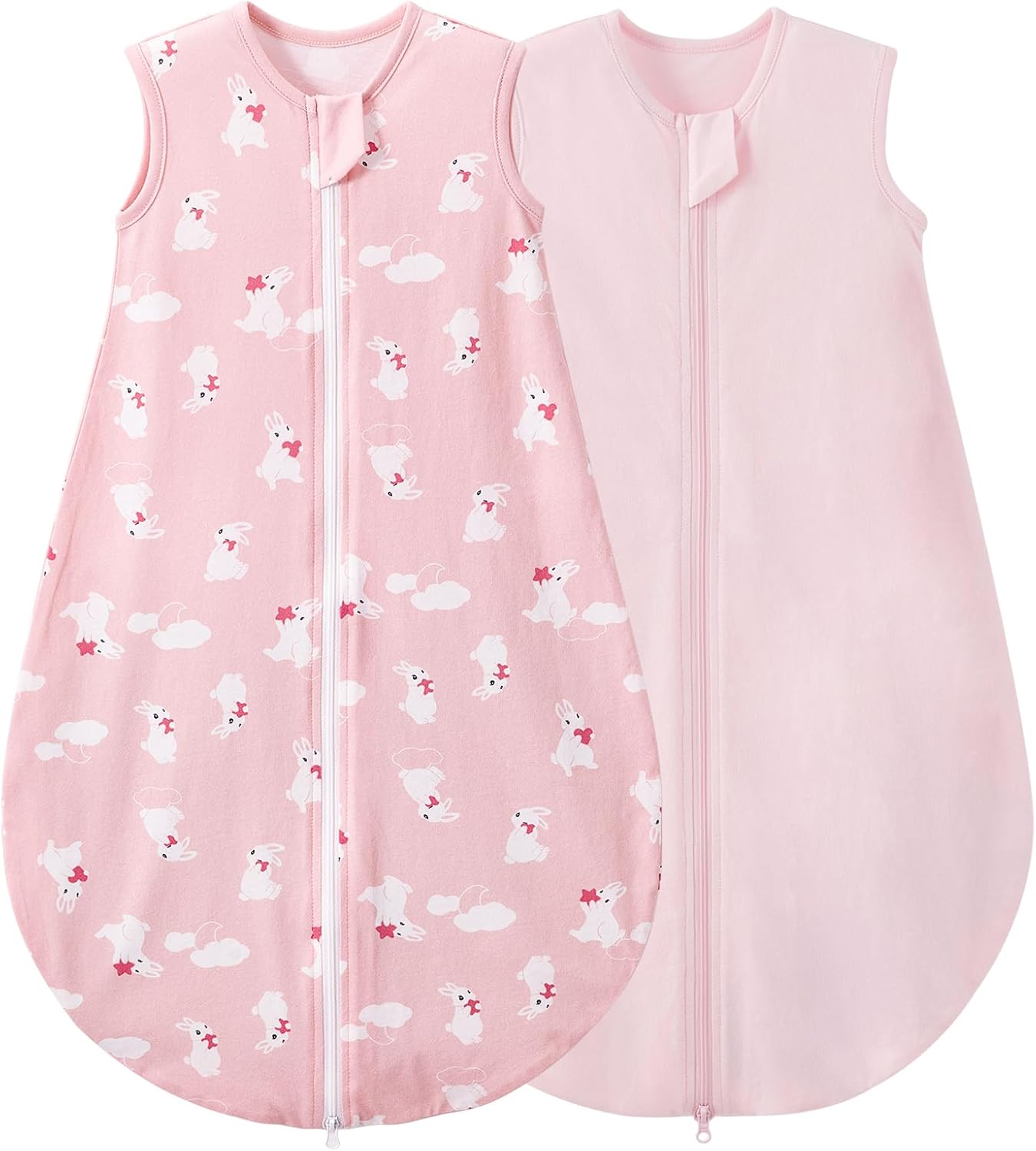 Detalle de LULUMONKEY Baby Sleeping Bag 0.5 Tog 18-36 Months (2 Pack) – 100% Cotton Summer Sleep Sack