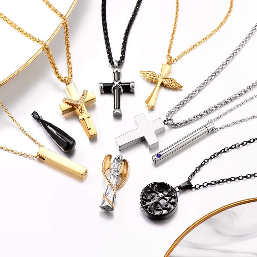 Thumbnail 5 de PROSTEEL collana con pendente scrigno cinerario e aromaterapia in acciaio 316L placcato oro 18 carati